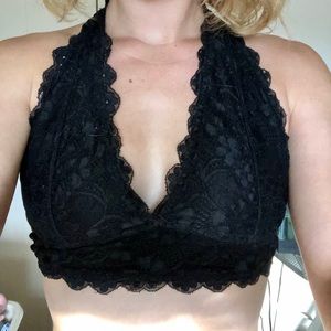 Black lace bralette